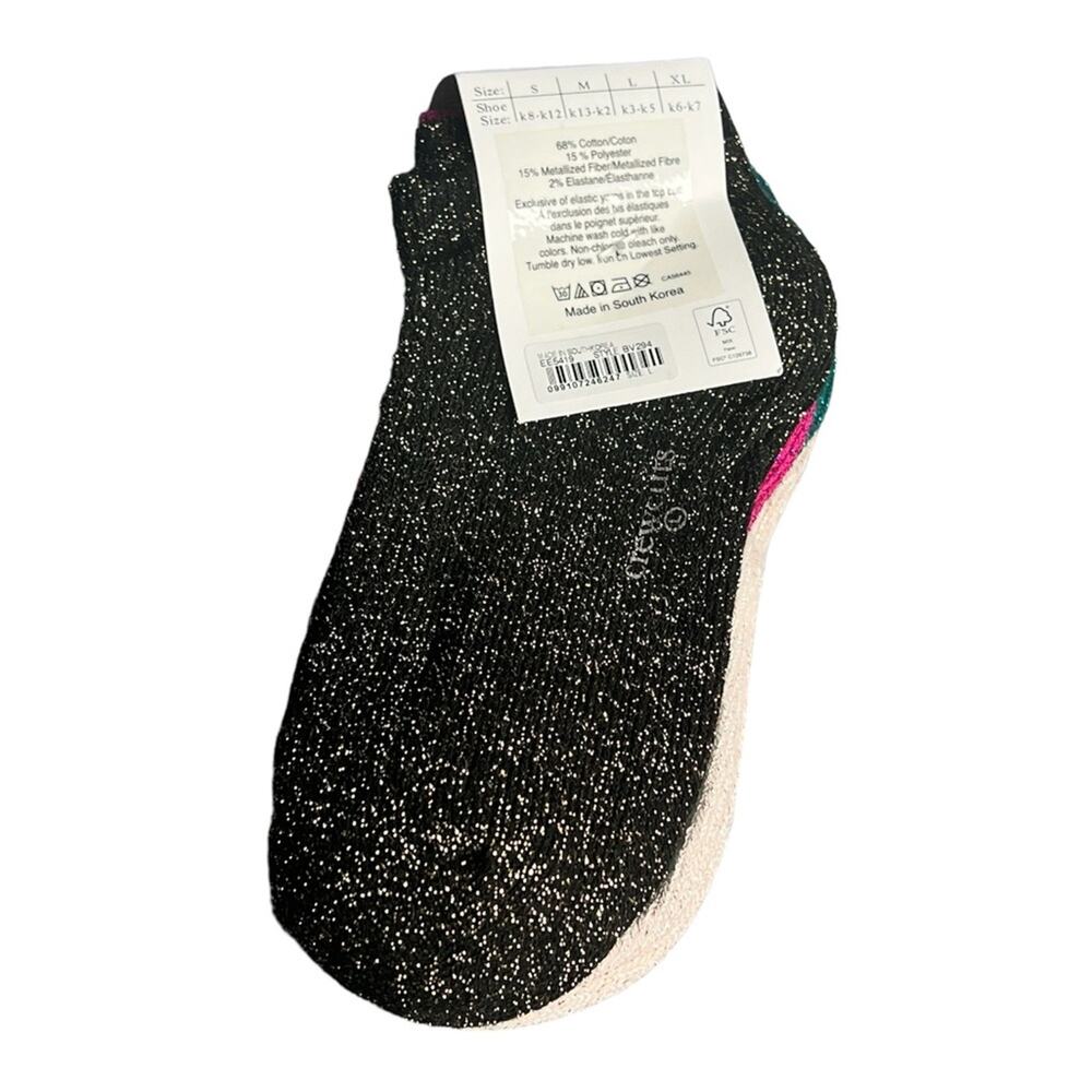 Crewcuts Girls Multi-pack Assorted Four Pairs Ankle  Socks Accessories   Sz L
